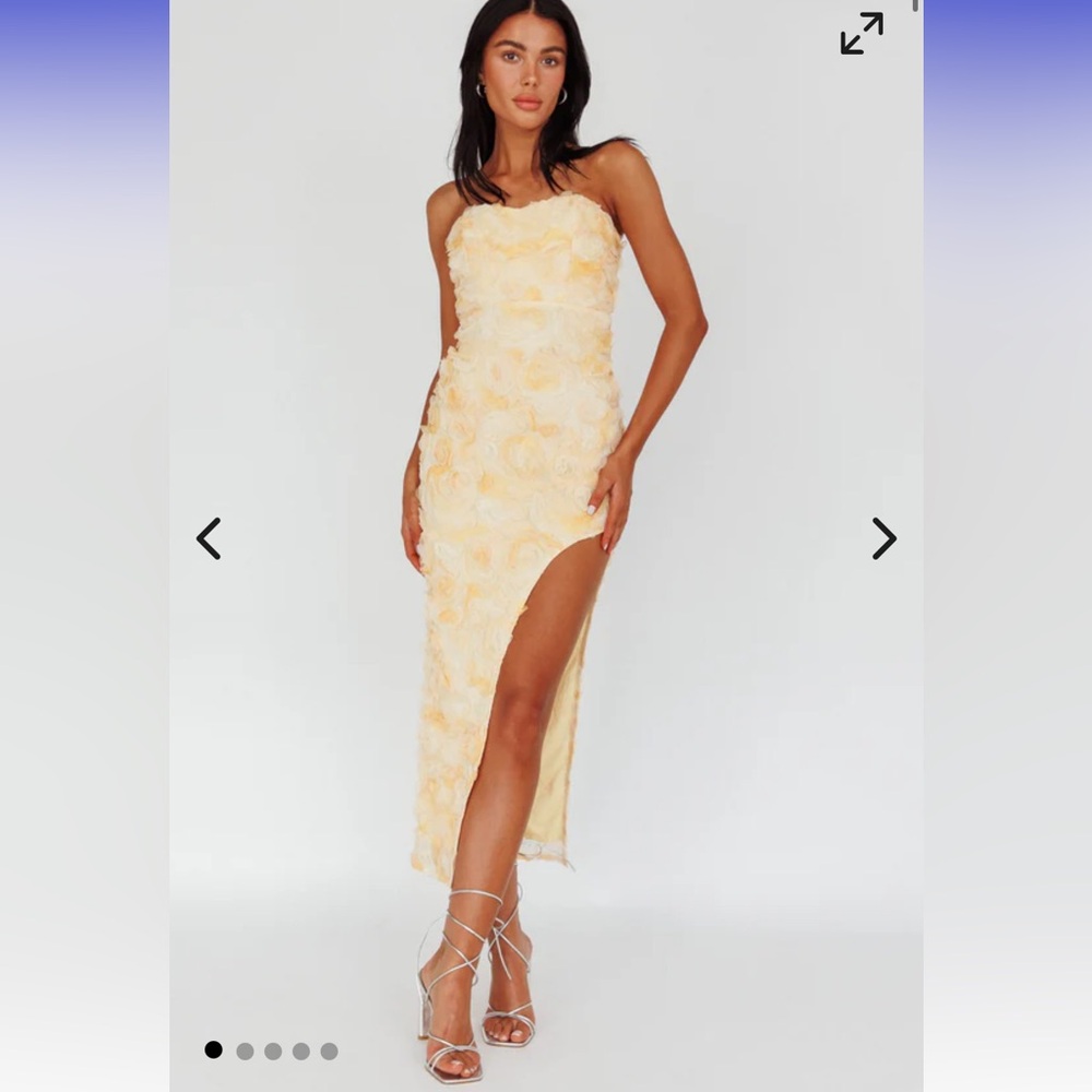 NWT In Paris Embellished Midi Dress Orange - Small